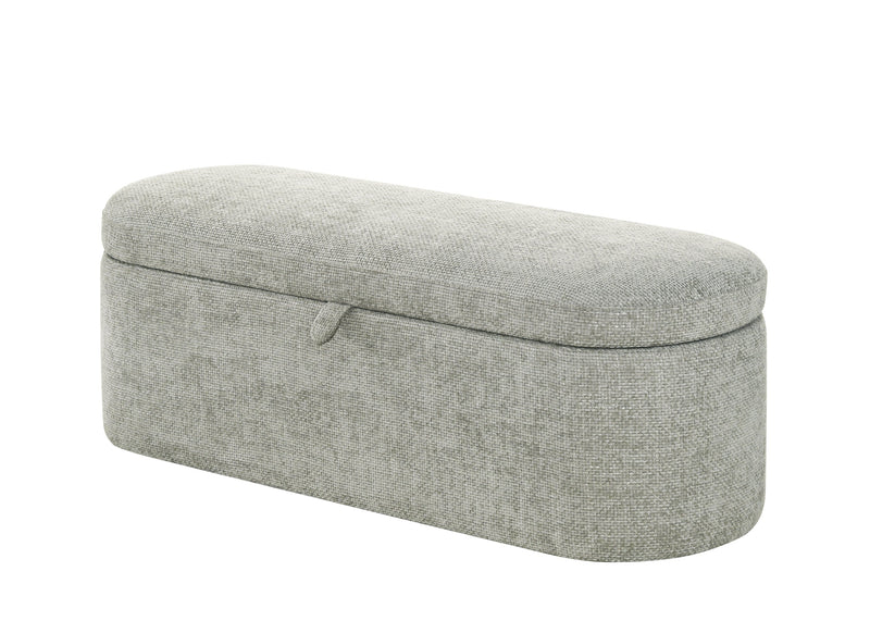 Philipa Storage Bench - Light Grey Tweed