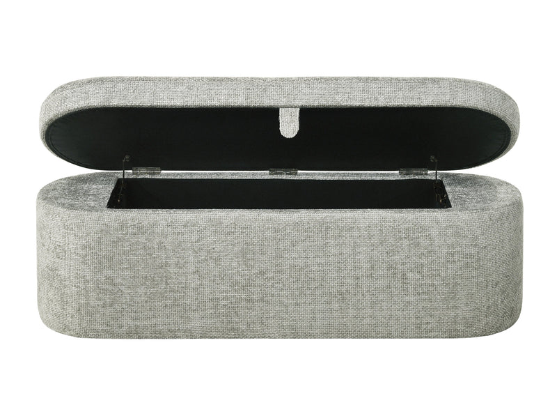 Philipa Storage Bench - Light Grey Tweed
