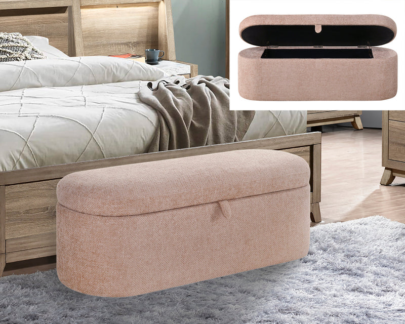 Philipa Storage Bench - Mauve Tweed