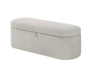 Crownmark Philipa Storage Bench - Oatmeal Tweed