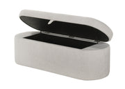 Crownmark Philipa Storage Bench - Oatmeal Tweed