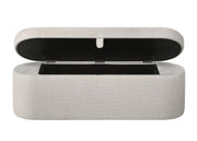 Crownmark Philipa Storage Bench - Oatmeal Tweed