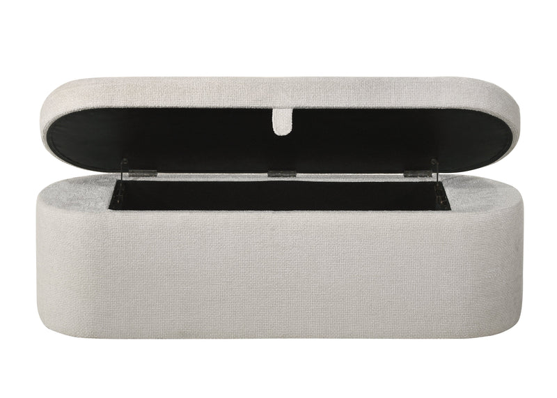 Crownmark Philipa Storage Bench - Oatmeal Tweed