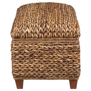 Laughton Hand-Woven Banana Leaf Storage Bench Amber - detail 5