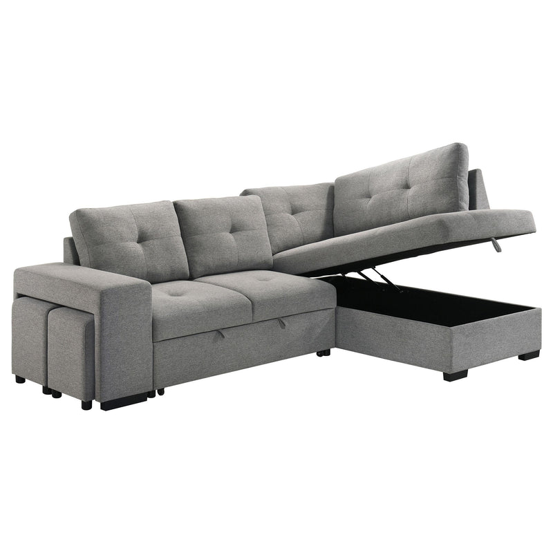 Roanne Fabric Upholstered Sleeper Sectional Sofa
