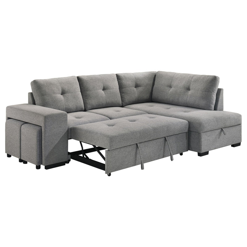 Roanne Fabric Upholstered Sleeper Sectional Sofa