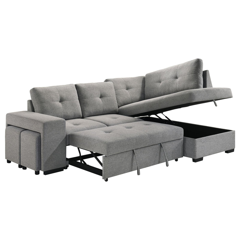 Roanne Fabric Upholstered Sleeper Sectional Sofa