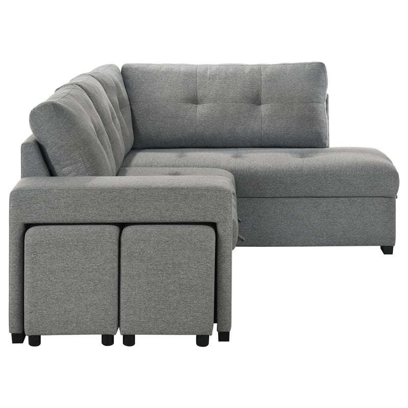 Roanne Fabric Upholstered Sleeper Sectional Sofa