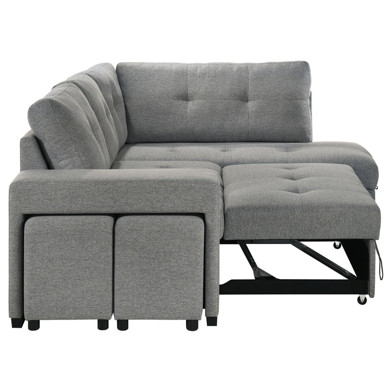 Roanne Fabric Upholstered Sleeper Sectional Sofa