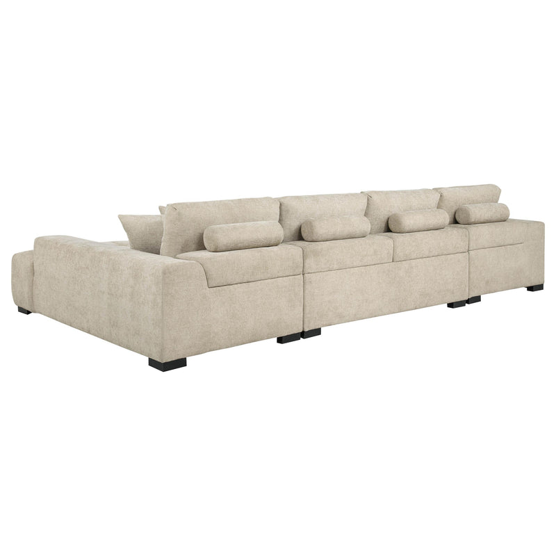 Cannella U-Shaped Double Chaise Upholstered Sectional Sofa Beige - detail 4