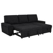 Demko Sleeper Sectional Sofa with Speaker and Storage Chaise Black - detail 6