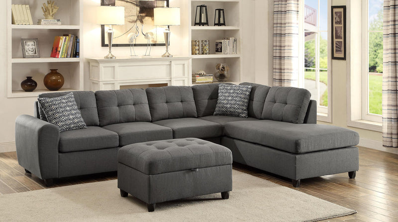 Stonenesse Sectional Sofa with Storage Ottoman Set