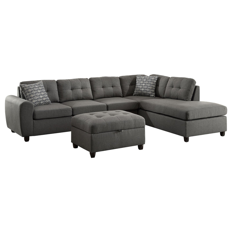 Stonenesse Sectional Sofa with Storage Ottoman Set