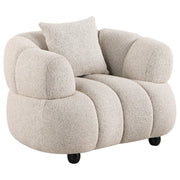 Whitney Contemporary Channel Tufted Woven Fabric Upholstered Accent Chair - alternate view