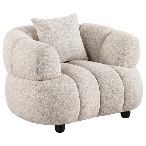 Whitney Contemporary Channel Tufted Woven Fabric Upholstered Accent Chair - alternate view