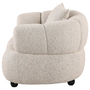 Whitney Contemporary Channel Tufted Woven Fabric Upholstered Accent Chair - detail 5