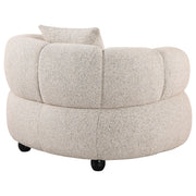 Whitney Contemporary Channel Tufted Woven Fabric Upholstered Accent Chair - detail 7