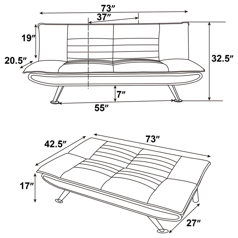 Julian Upholstered Tufted Convertible Sofa Bed