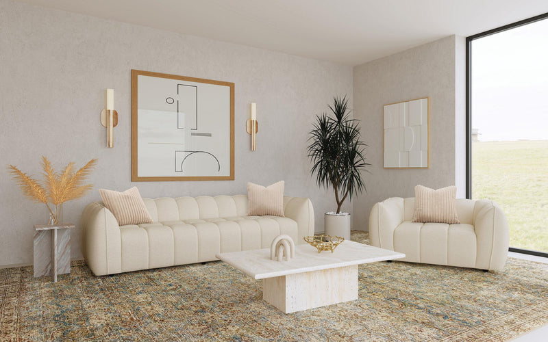 Winchester Boucle Upholstered Extra Long Sofa