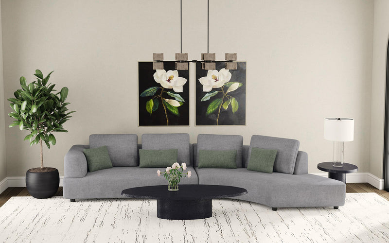 Toscano 134-inch Upholstered Sectional Sofa