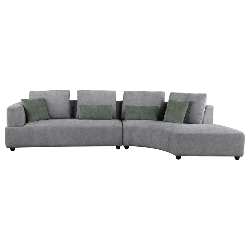 Toscano 134-inch Upholstered Sectional Sofa