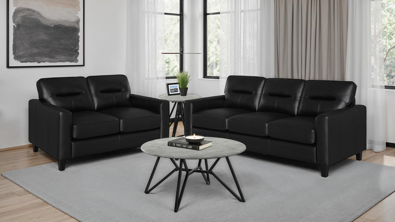 Scotland 2-piece Faux Leather Upholstered Sofa Set