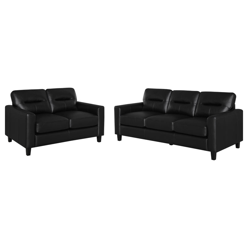 Scotland 2-piece Faux Leather Upholstered Sofa Set