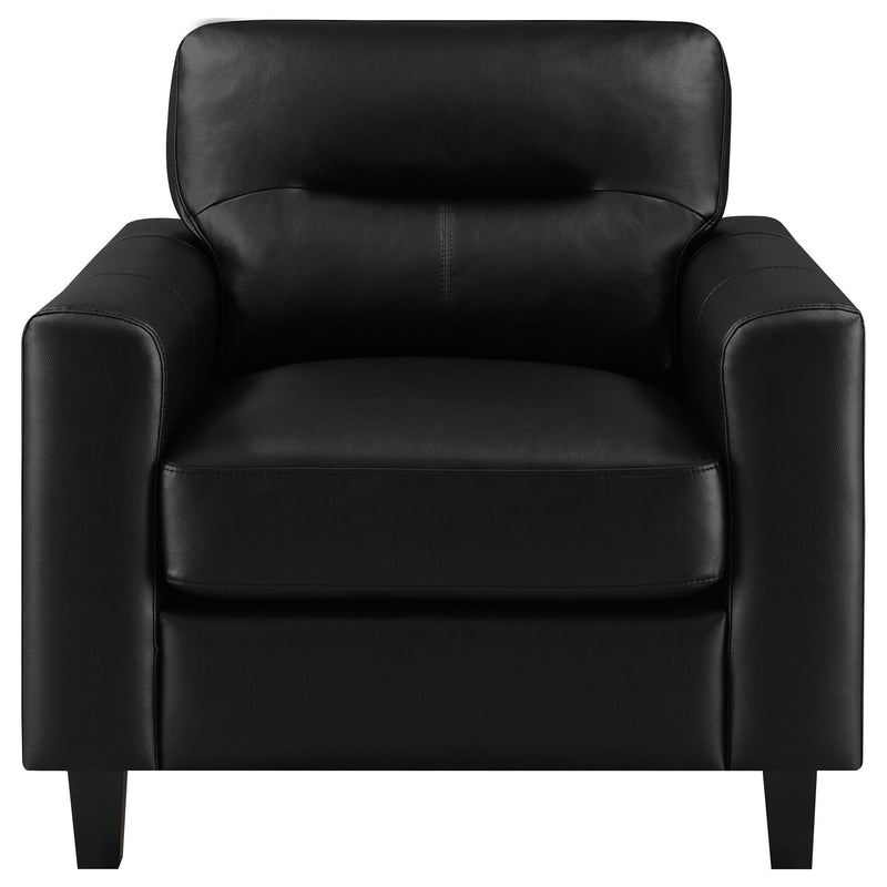 Scotland 3-piece Faux Leather Upholstered Sofa Set