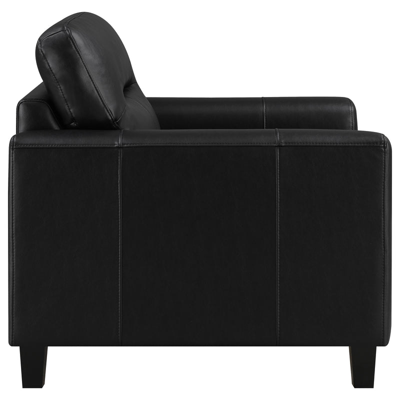 Scotland 3-piece Faux Leather Upholstered Sofa Set