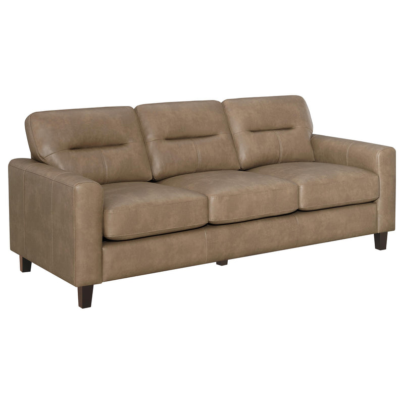 Scotland 3-piece Faux Leather Upholstered Sofa Set