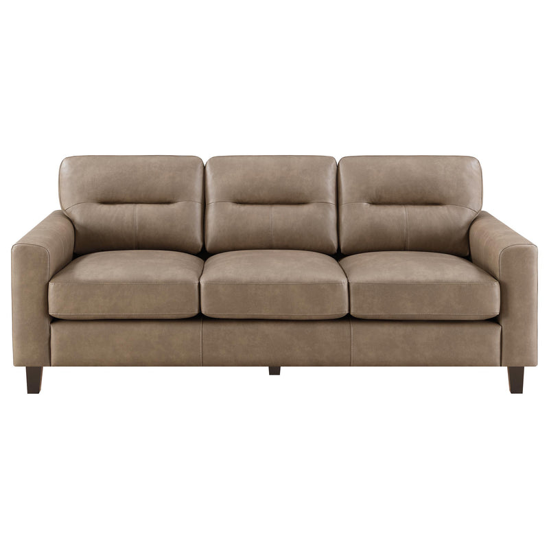 Scotland 3-piece Faux Leather Upholstered Sofa Set