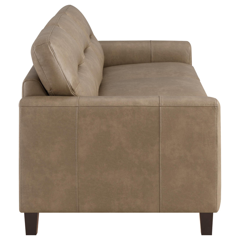 Scotland 3-piece Faux Leather Upholstered Sofa Set