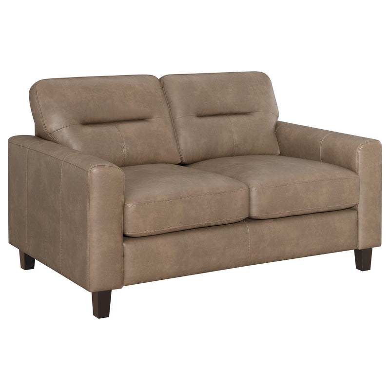 Scotland 3-piece Faux Leather Upholstered Sofa Set