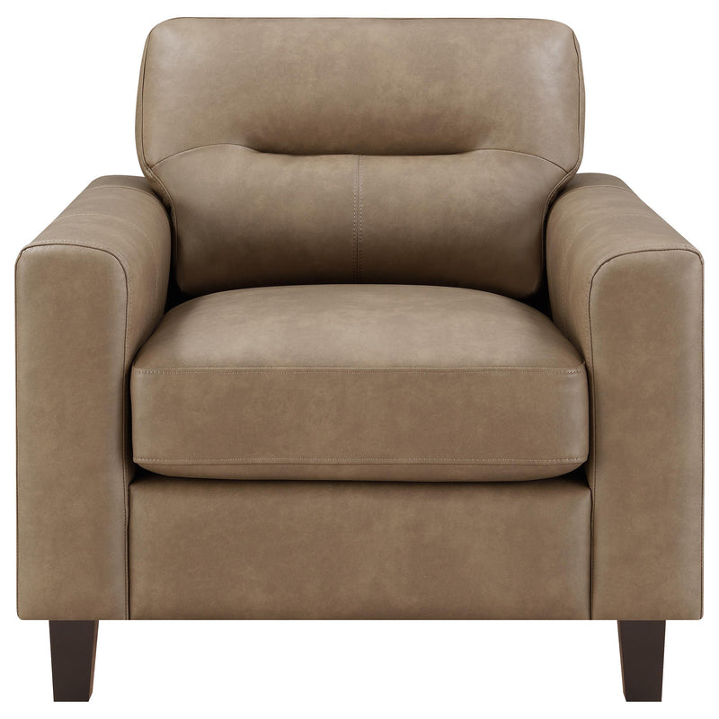 Scotland 3-piece Faux Leather Upholstered Sofa Set