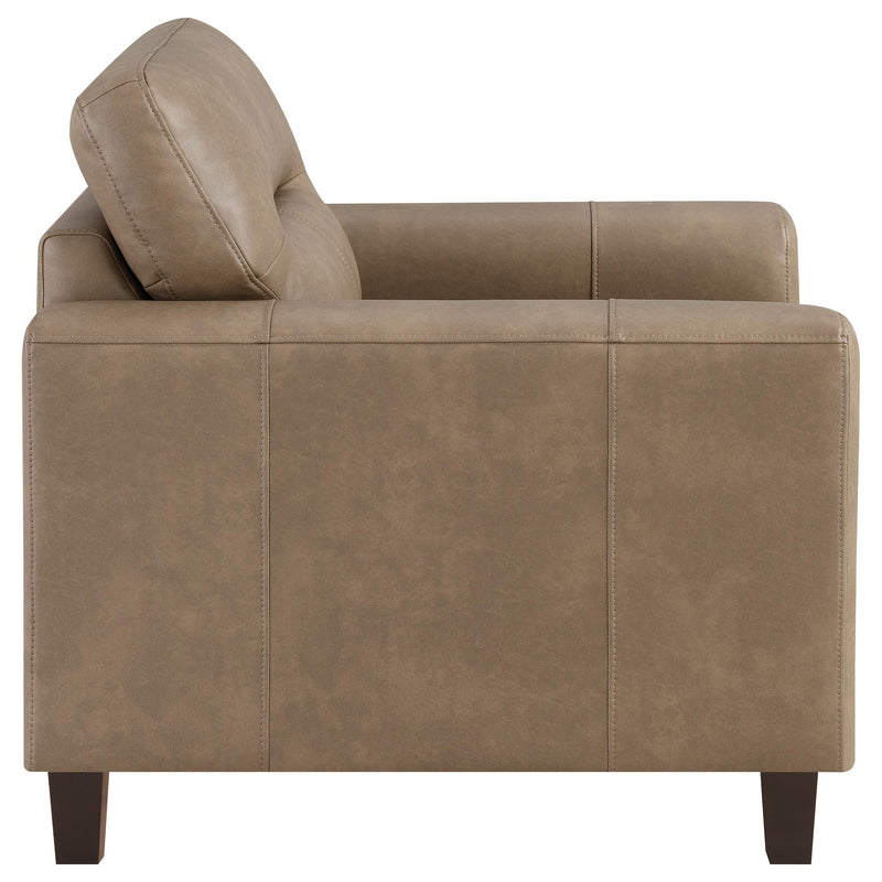 Scotland 3-piece Faux Leather Upholstered Sofa Set