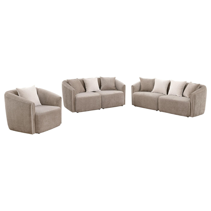 Townsend 3-piece Chenille Upholstered Sofa Set