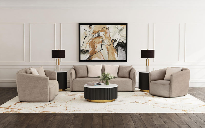 Townsend Chenille Upholstered Rolled Arm Sofa