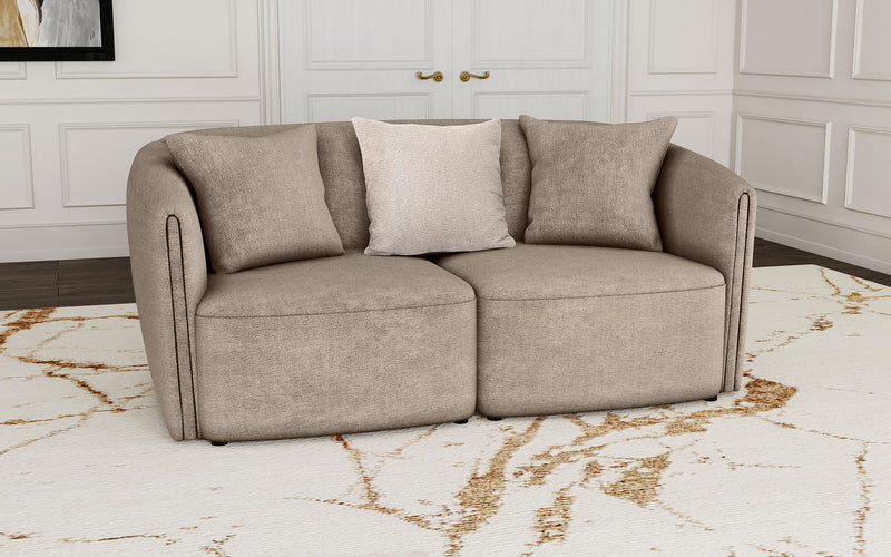 Townsend Chenille Upholstered Rolled Arm Loveseat