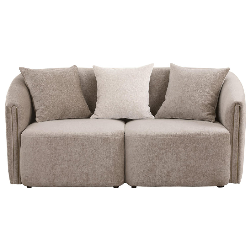 Townsend Chenille Upholstered Rolled Arm Loveseat