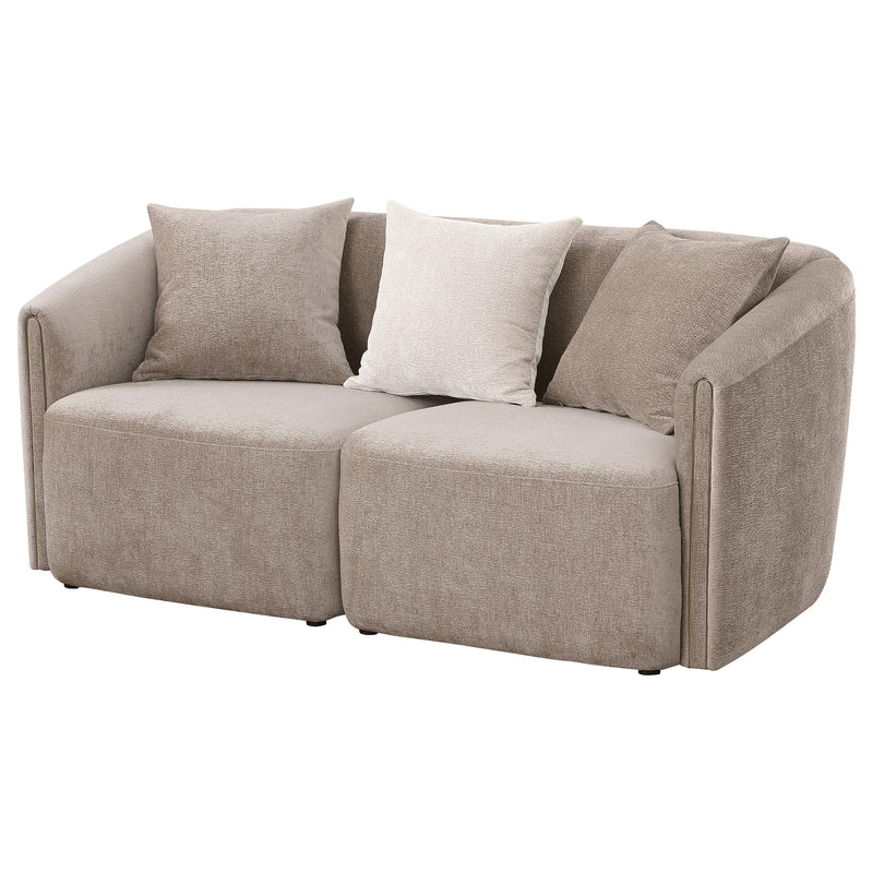 Townsend Chenille Upholstered Rolled Arm Loveseat