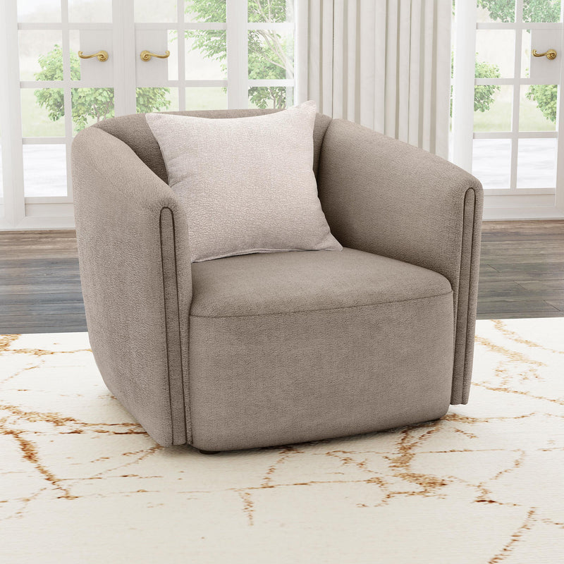 Townsend Chenille Upholstered Rolled Arm Chair