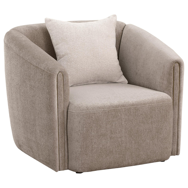 Townsend Chenille Upholstered Rolled Arm Chair