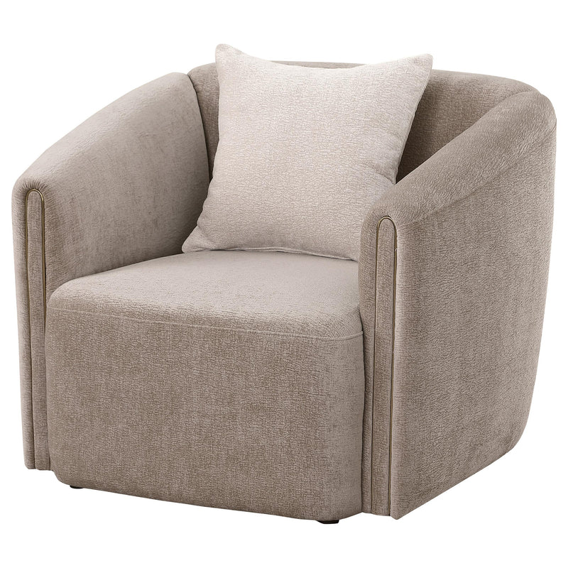 Townsend Chenille Upholstered Rolled Arm Chair