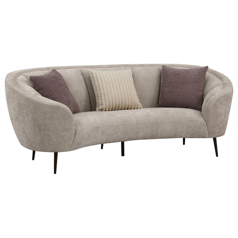 Ellorie Upholstered Channel Back Curved Sofa
