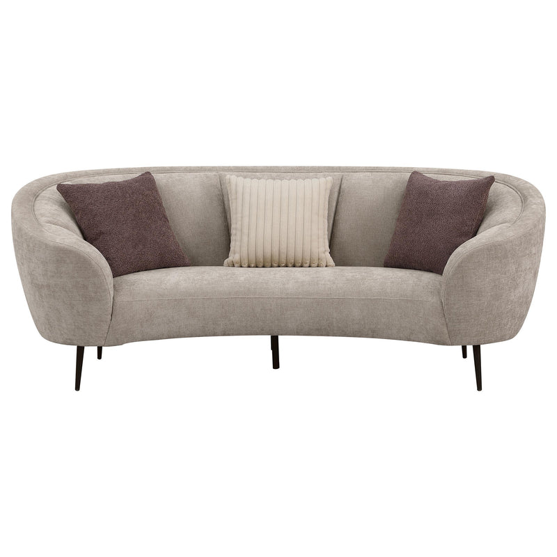 Ellorie Upholstered Channel Back Curved Sofa