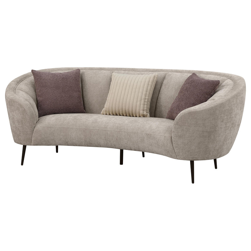 Ellorie Upholstered Channel Back Curved Sofa