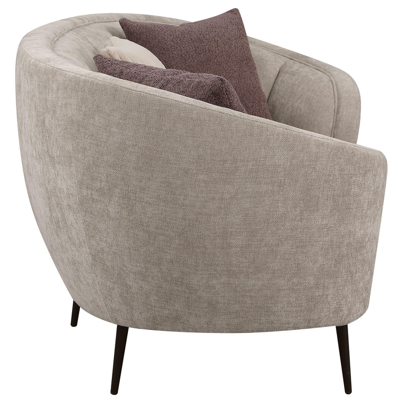 Ellorie Upholstered Channel Back Curved Sofa