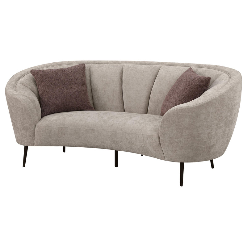 Ellorie Upholstered Channel Back Curved Loveseat
