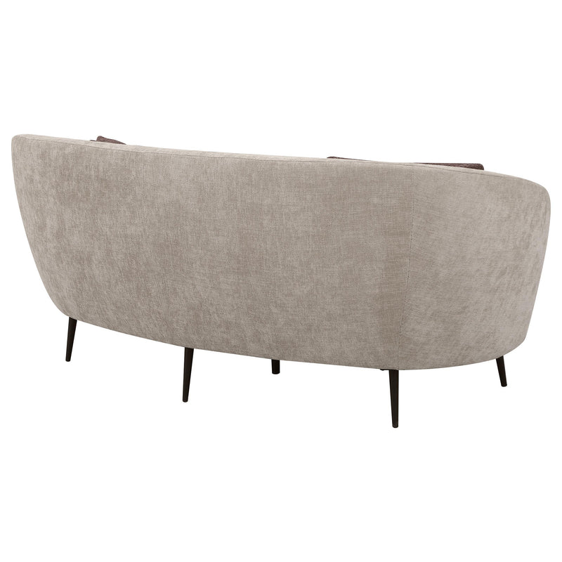 Ellorie Upholstered Channel Back Curved Loveseat