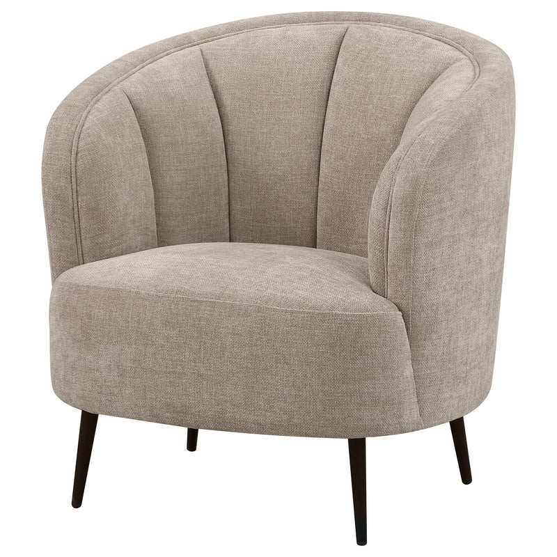 Ellorie Upholstered Channel Back Curved Chair